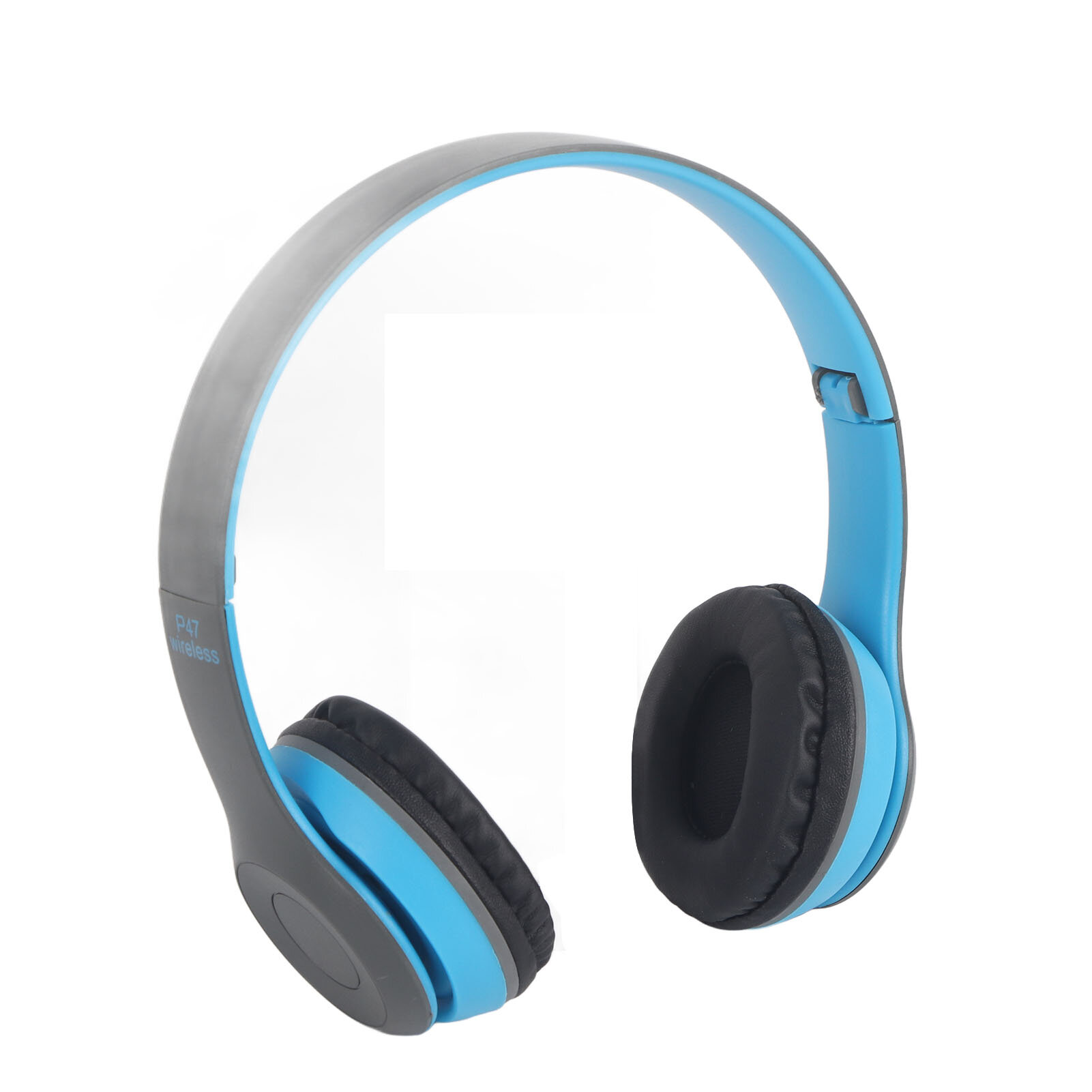 Bluetooth-гарнитура, складные эргономичные беспроводные спортивные наушники с тяжелыми басами для студентов, взрослых, домашнего офиса, школы, синие