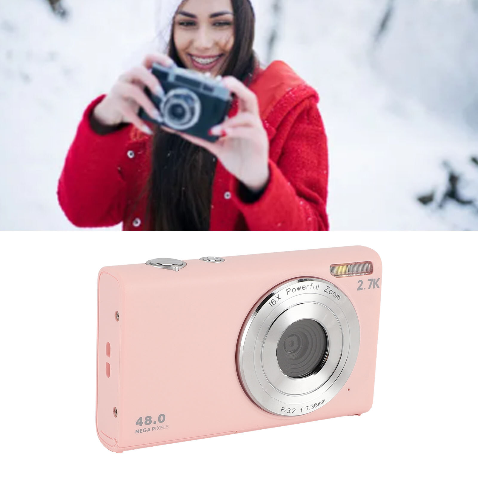 Цифровая камера, 48MP, с 16-кратным цифровым зумом, для блогеров