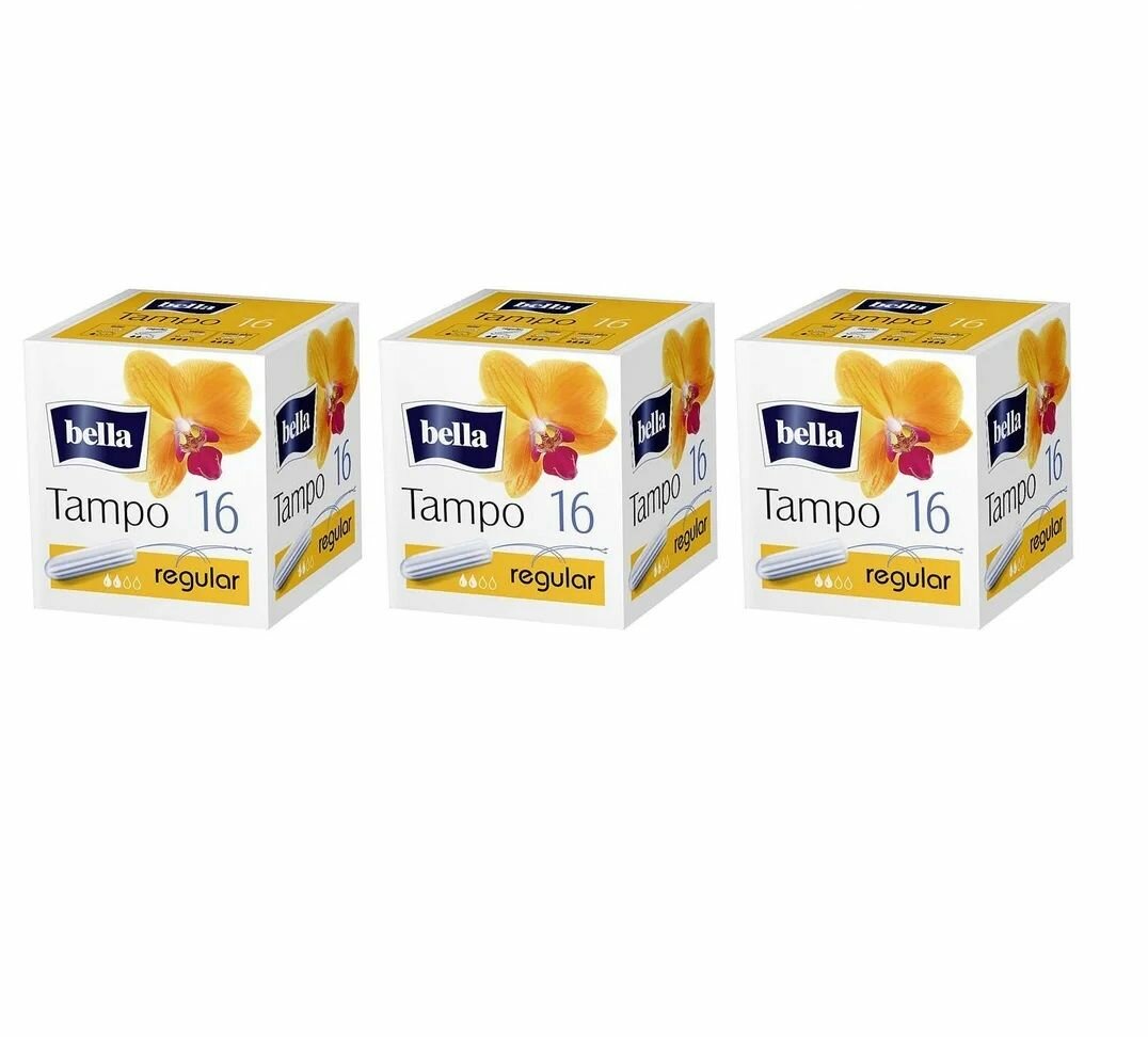 Тампоны Bella Premium comfort Regular, без аппликатора 16 шт, 3уп.