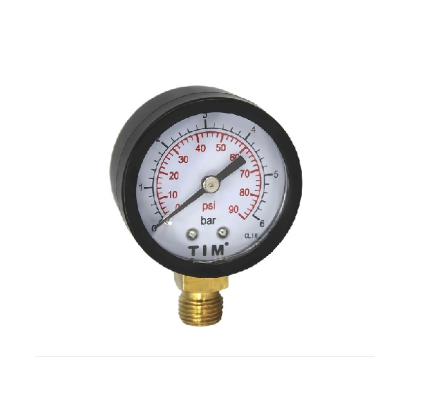 Манометр 50/6 х 1/4 радиальный (нижний) TIM (60) Y-50-6bar