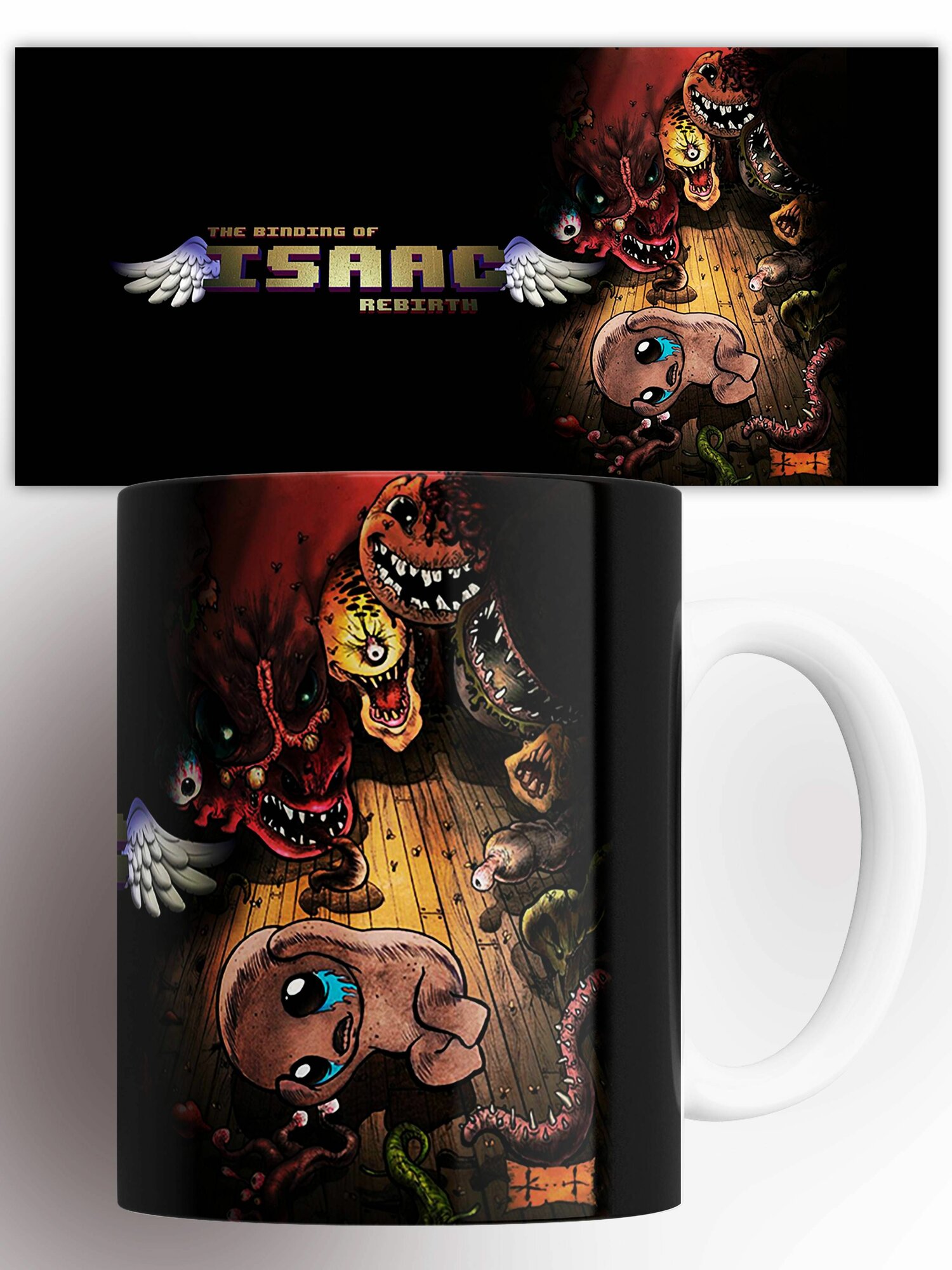 Кружка The Binding of Isaac компьютерная игра , на подарок , с принтом 330 мл
