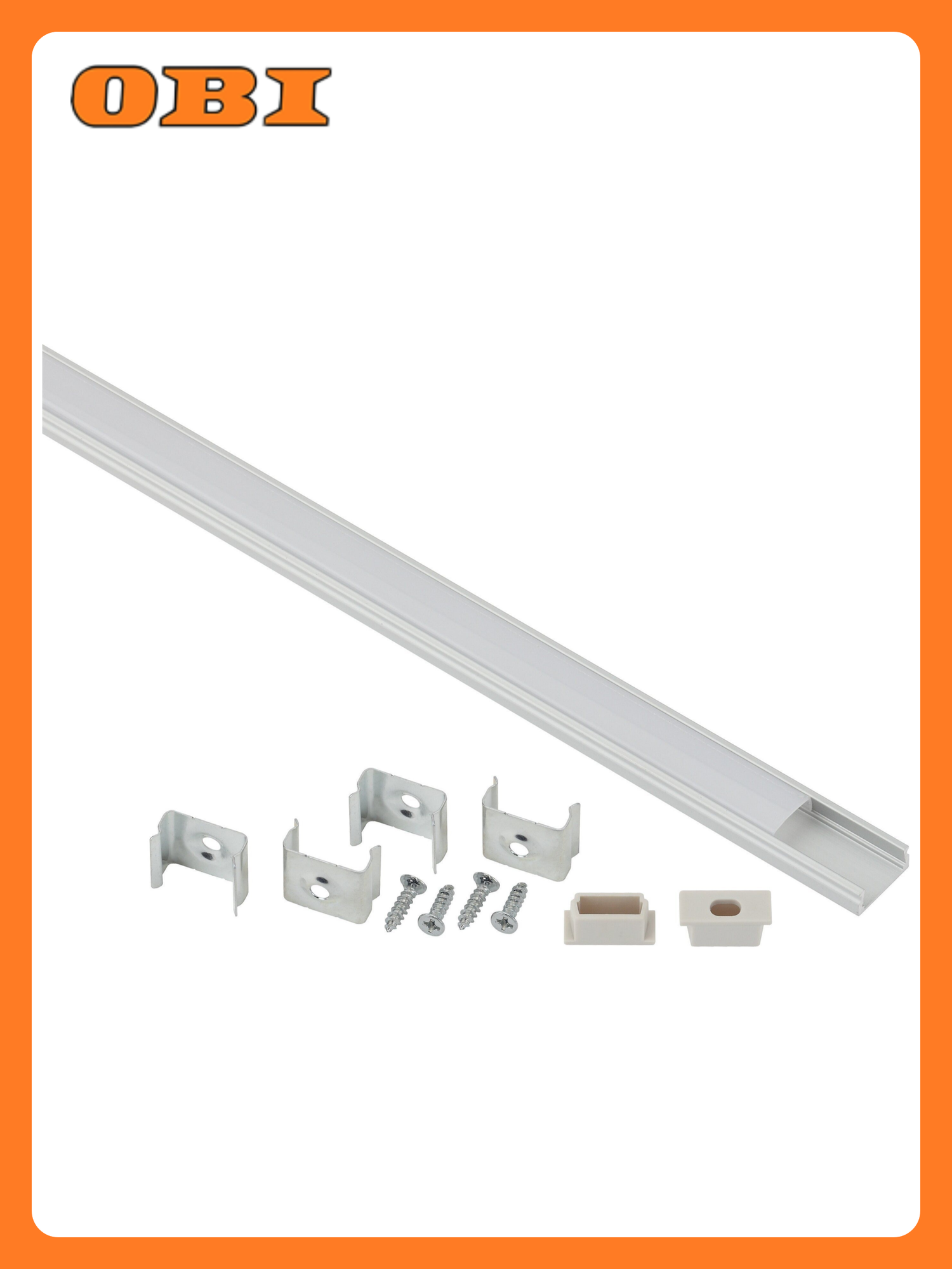 Комплект для светодиодной ленты ЭРА 1506 накладной 2 м серебряный