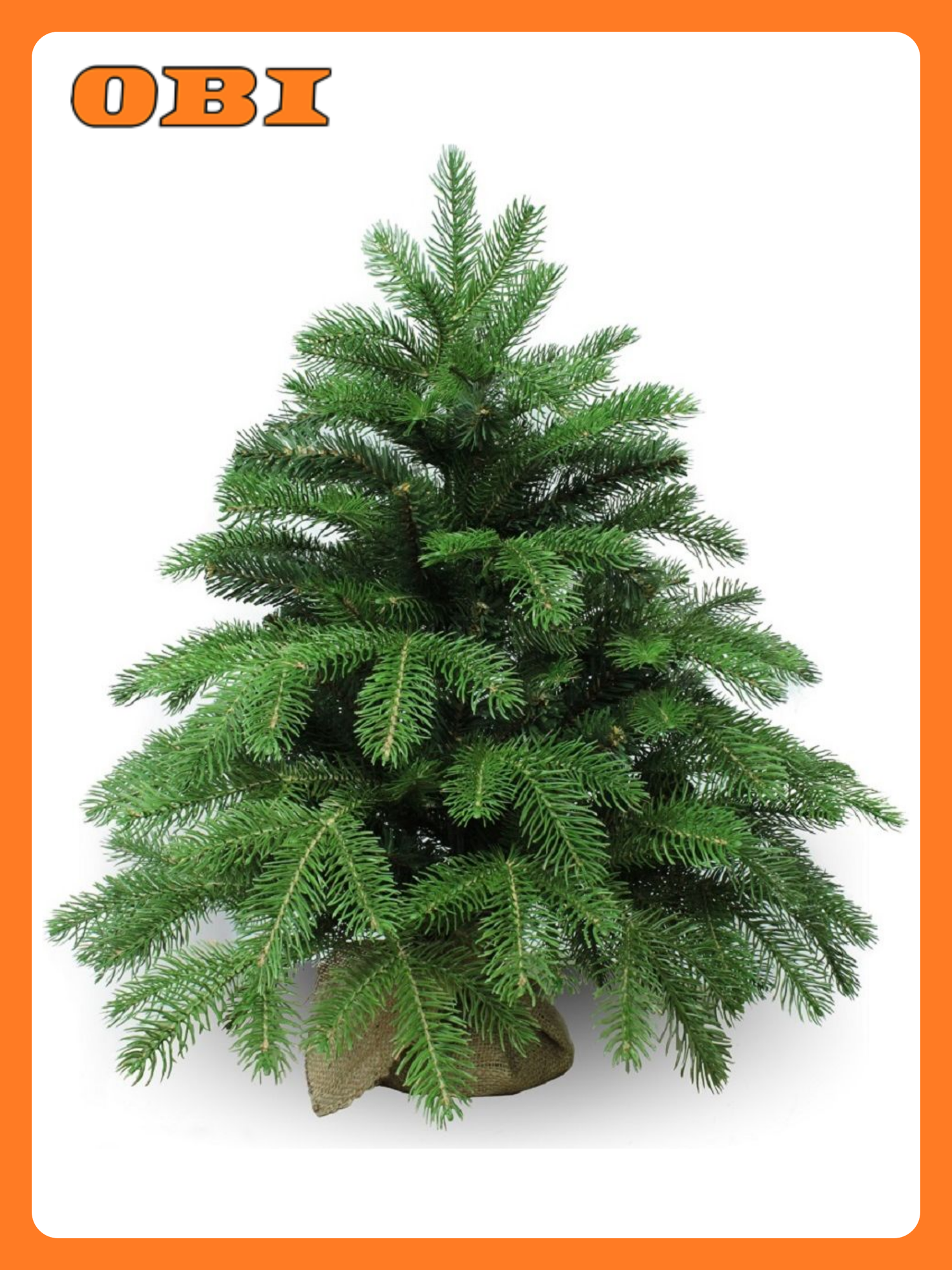 Искусственная ель Beatrees Anson 60 см зеленая на текстильной подставке в мешочке