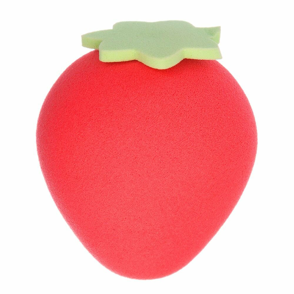 Спонж для нанесения макияжа Dewal Beauty (клубника), 1 шт/уп, красный