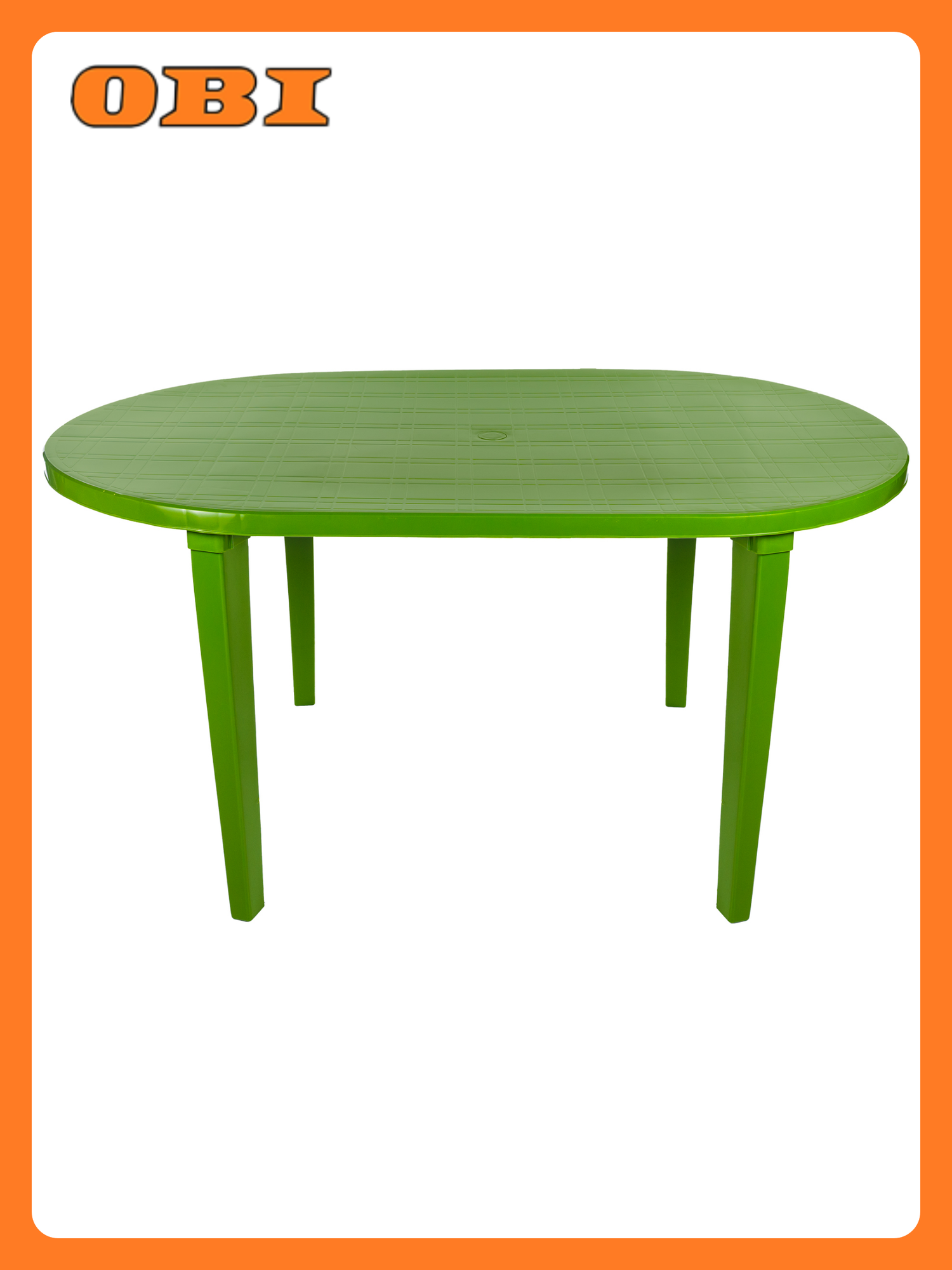 Стол садовый СПГ овальный складной зеленый пластик 140х80 см