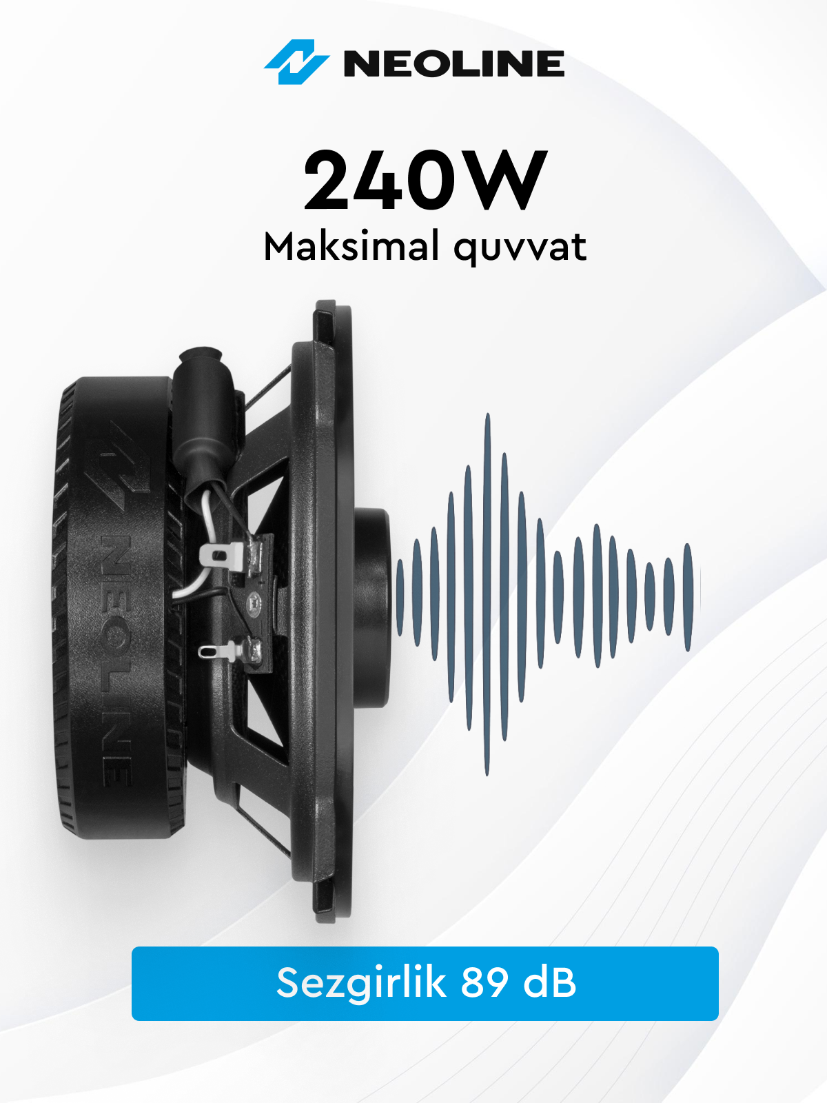 Автоакустика Neoline Ultera RS52, 2 полосы, 60-120 Вт, 70-20 кГц, черная, 13см — фото 1