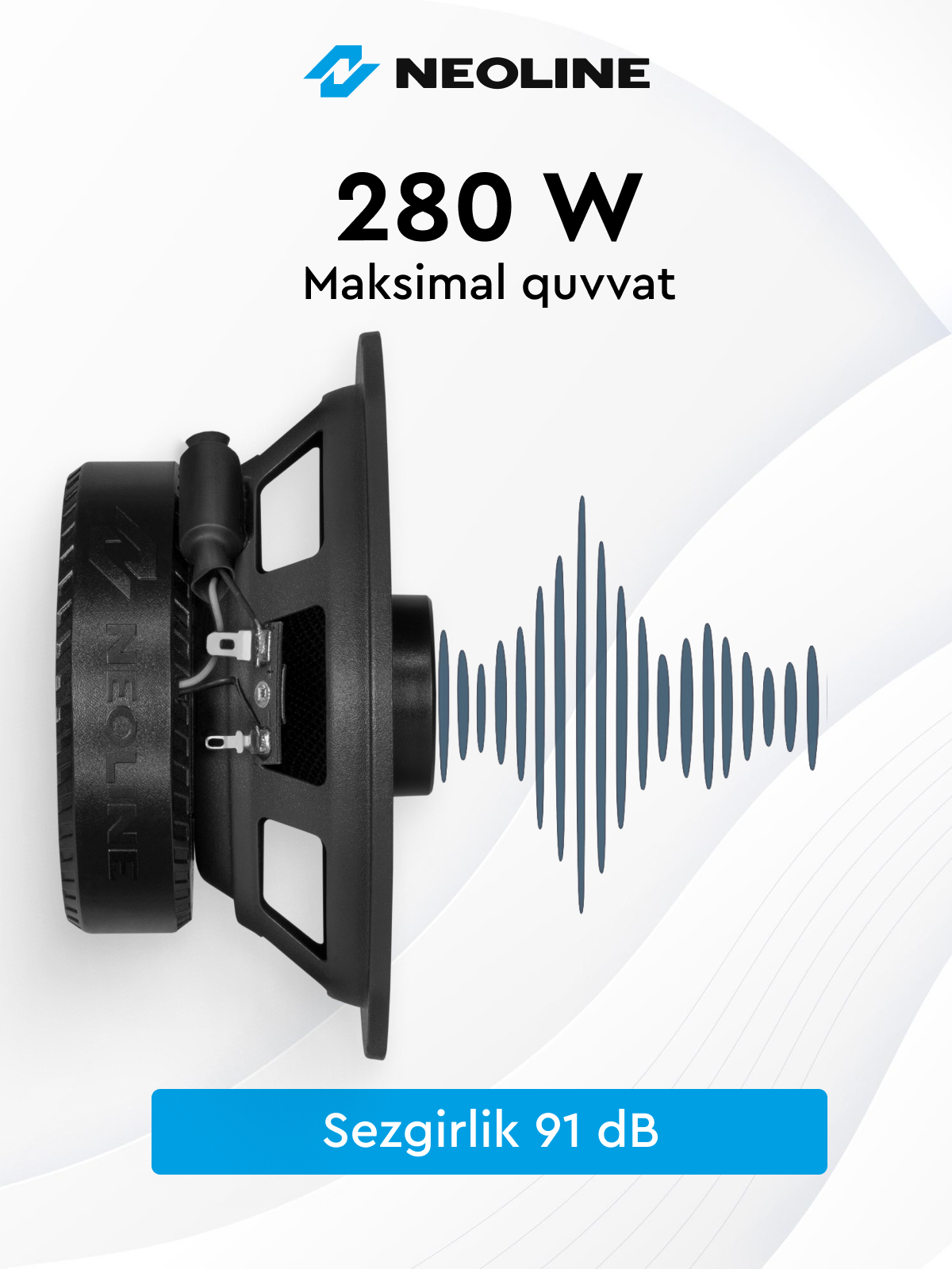 Автоакустика Neoline Ultera RS65, двухполосная, черная, влагостойкая, 1 шт — фото 1