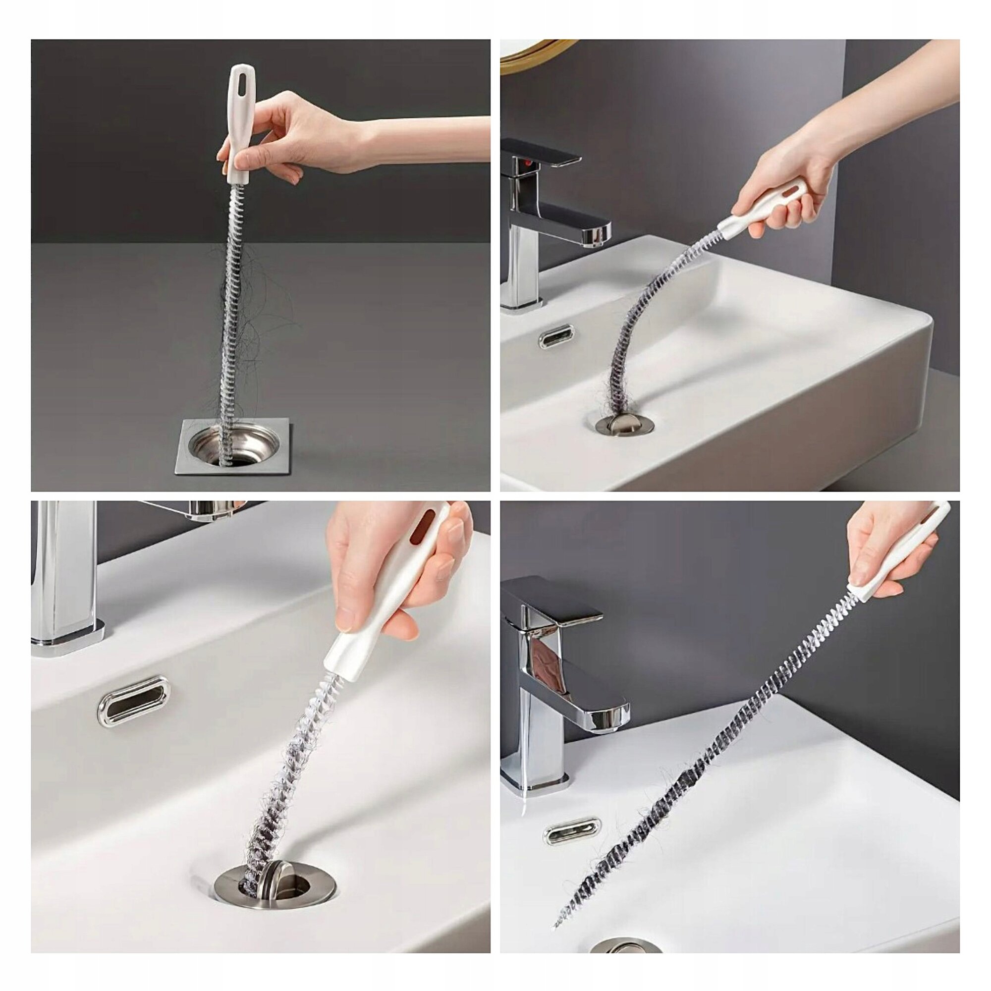 Щетка-ершик для прочистки труб от засоров волосогон для чистки труб вантуз для раковины ванной комнаты 45 см10 штук