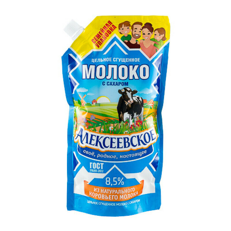 Алексеевское молоко сгущённое с сахаром 8.5% DP, 650г