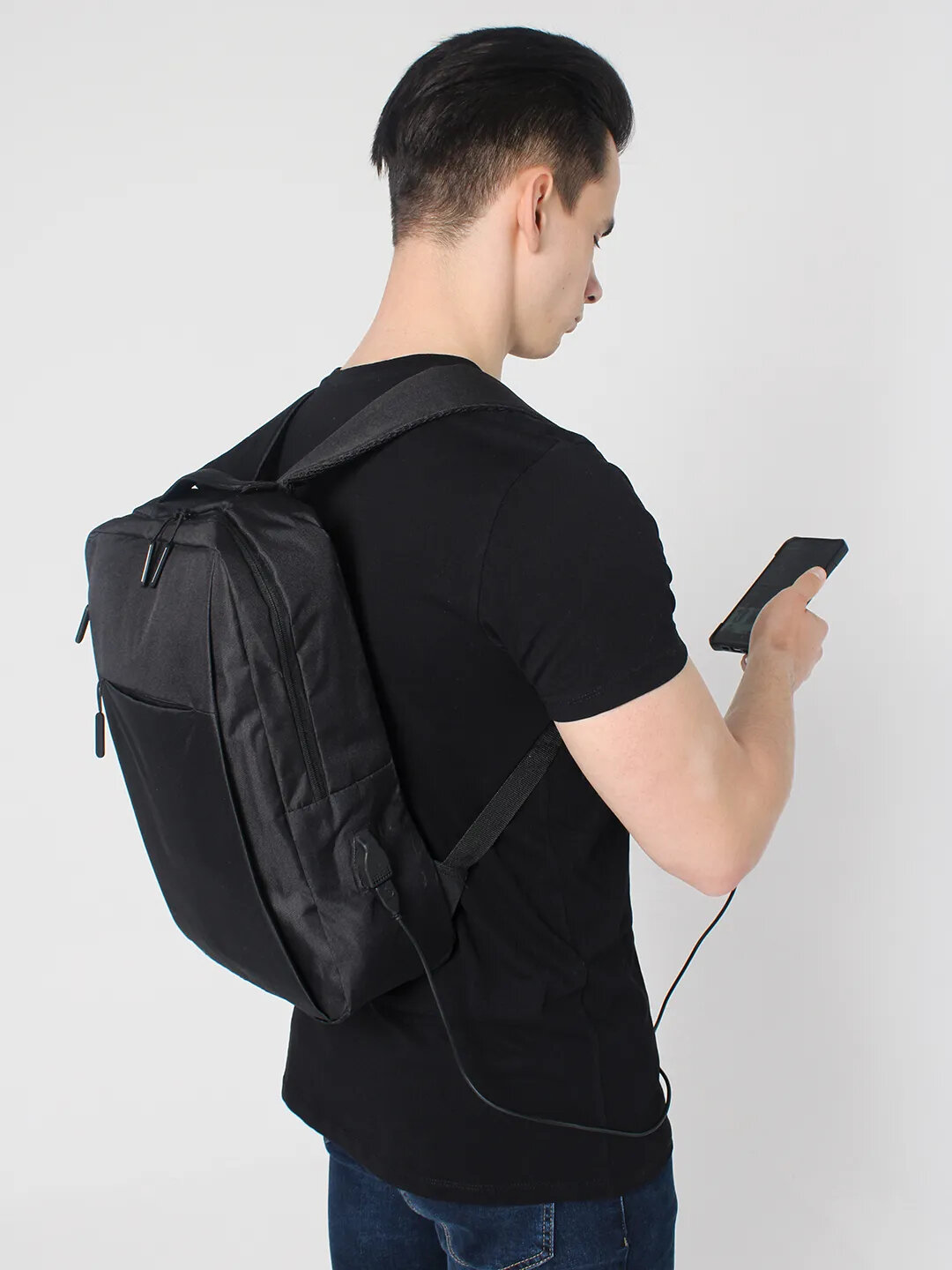 Рюкзак - сумка для ноутбука и документов с USB выходом, рюкзак школьный