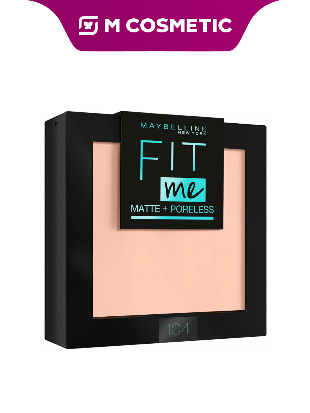 Пудра Maybelline Fit me Matte, скрывающая поры, 9 г, цвет 104, бежевая