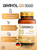 Витамин D3 DIVINOL 5000 IU, для костей и мышц, для иммунитета