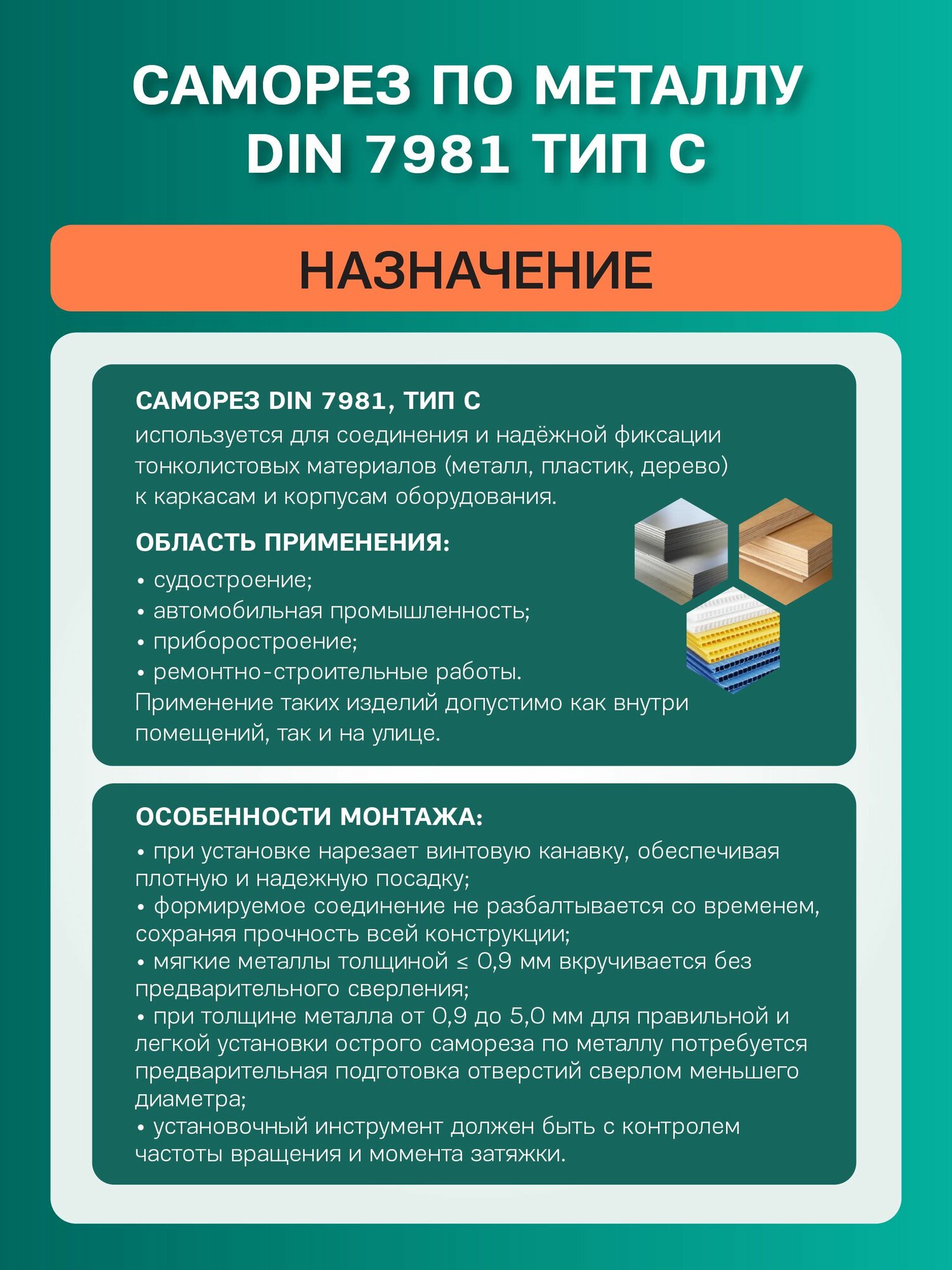 Саморез DIN 7981 С цинк шлиц Ph 1 2.2х13 (упаковка 250 шт) — фото 1