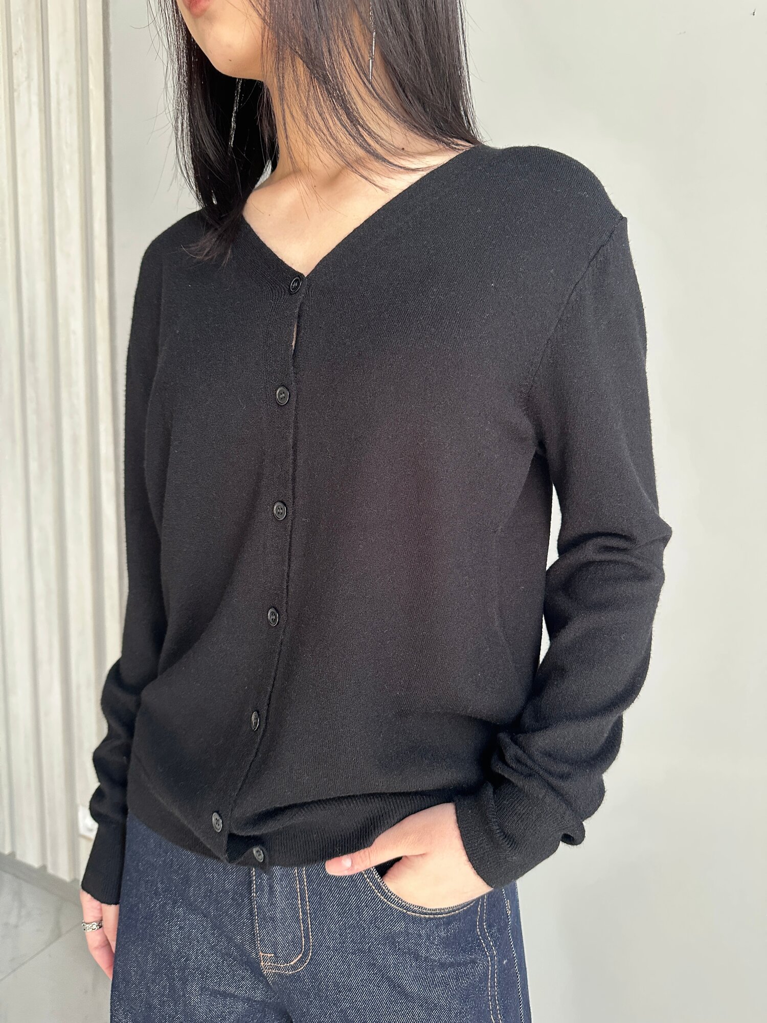 Кардиган INK Серый, черный, бежевый, размер Std, черный — фото 1