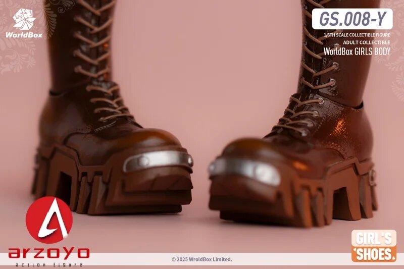 Ar.zoyo Worldbox 1/6 Женские коричневые ботинки GS008