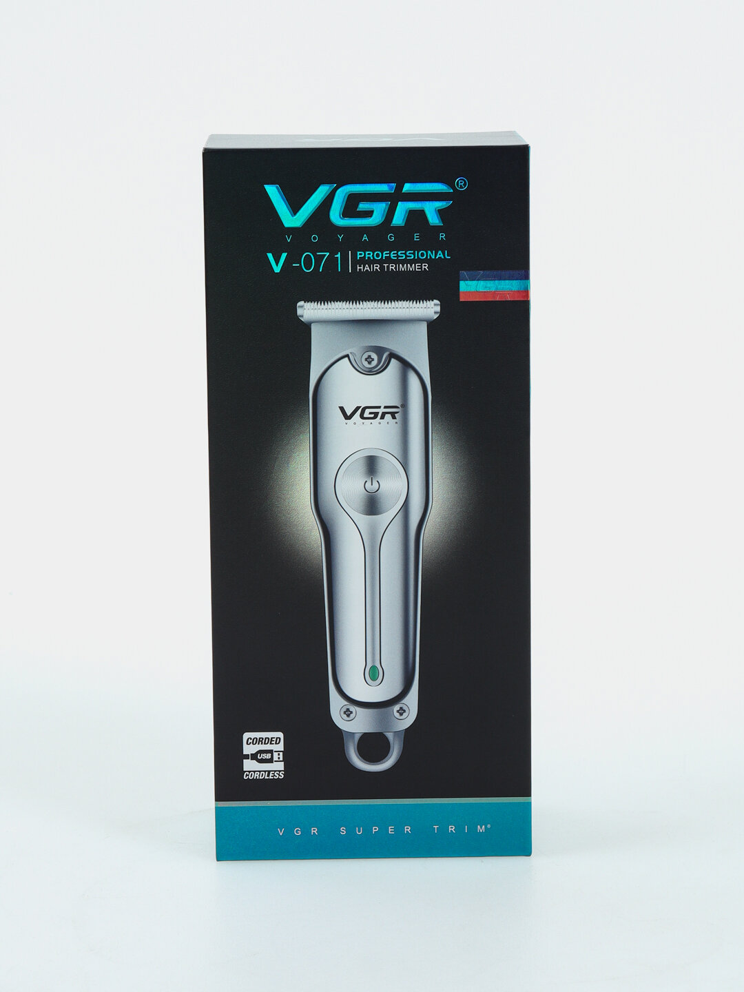 Машинка для стрижки VGR-071 Trim, от USB, с маслом и щеточкой, нержавеющая сталь