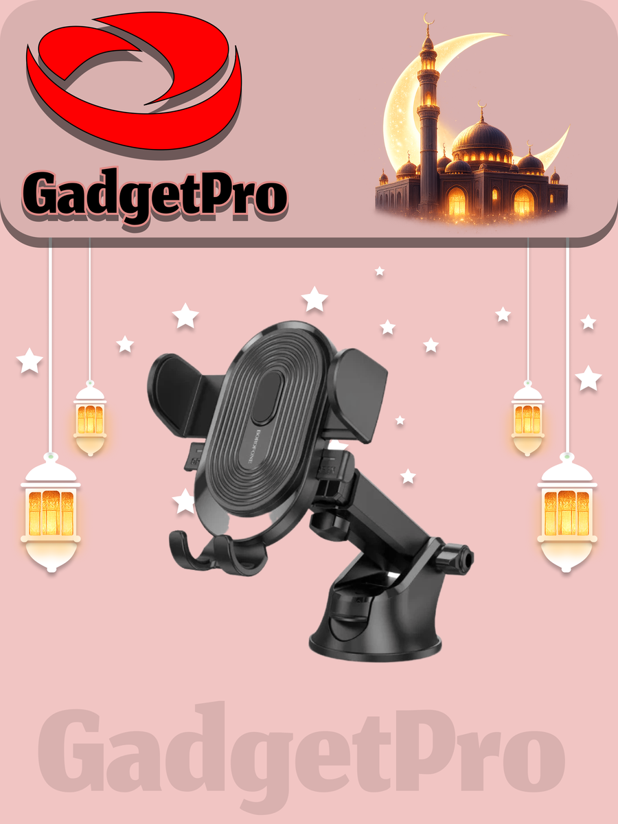 Автомобильный держатель Borofone BH85 - надежный держатель для телефона в авто, поворот на 360°, черный