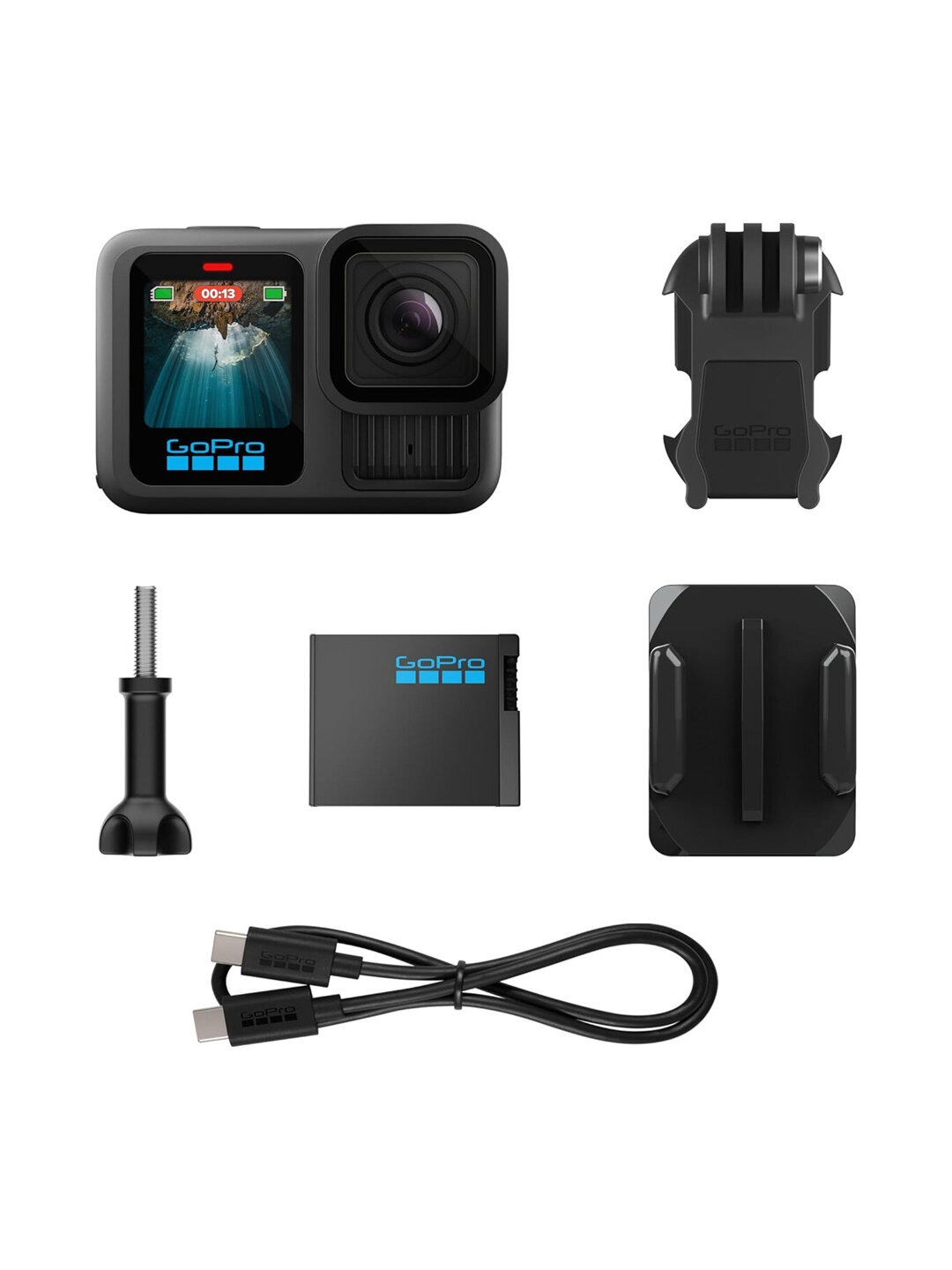 Экшн-камера GoPro HERO13 Black, HB Объектив серии , 1900 мА·ч, черный — фото 1