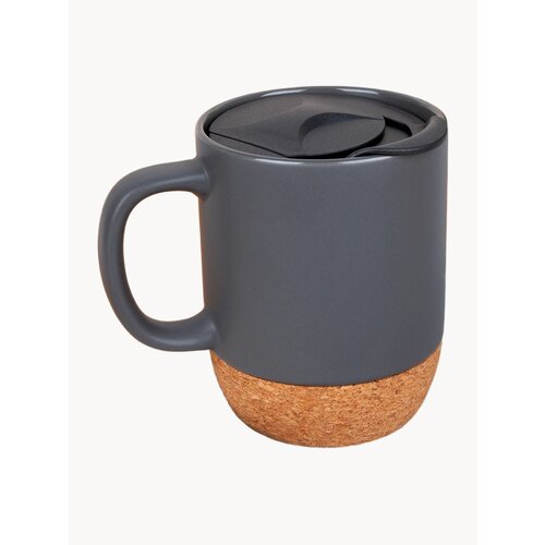 Кружка для чая и кофе molti Corky Walk чашка подарочная с подставкой и крышкой 320 мл, серая