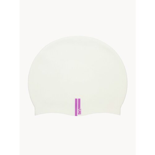 Силиконовая шапочка для плавания и бассейна 56-60, белая, взрослая