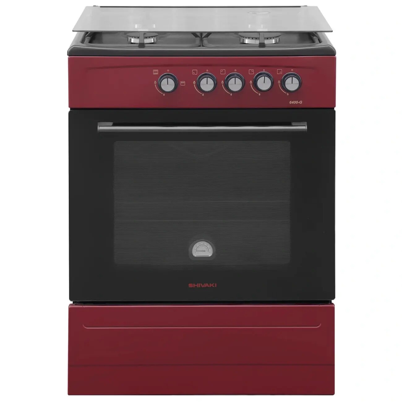 Плита Shivaki 6401 G GK Burgundy, Вес: 39.5 кг, Высота: 70 см, Газ-контроль: нет
