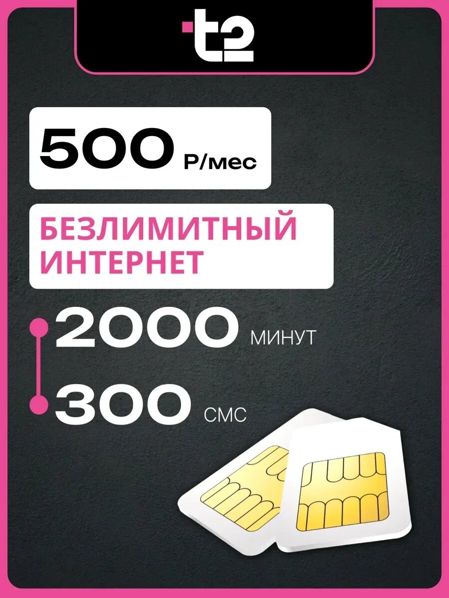 Сим карта Т2 Безлимитным интернетом
