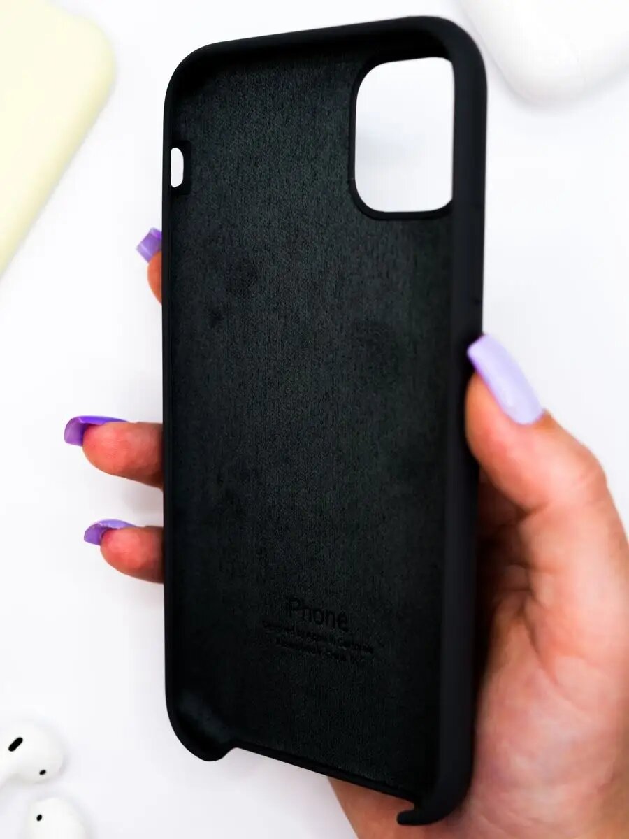 Силиконовый чехол для iPhone 11, матовый, мягкий, противоударный, тонкий — фото 1
