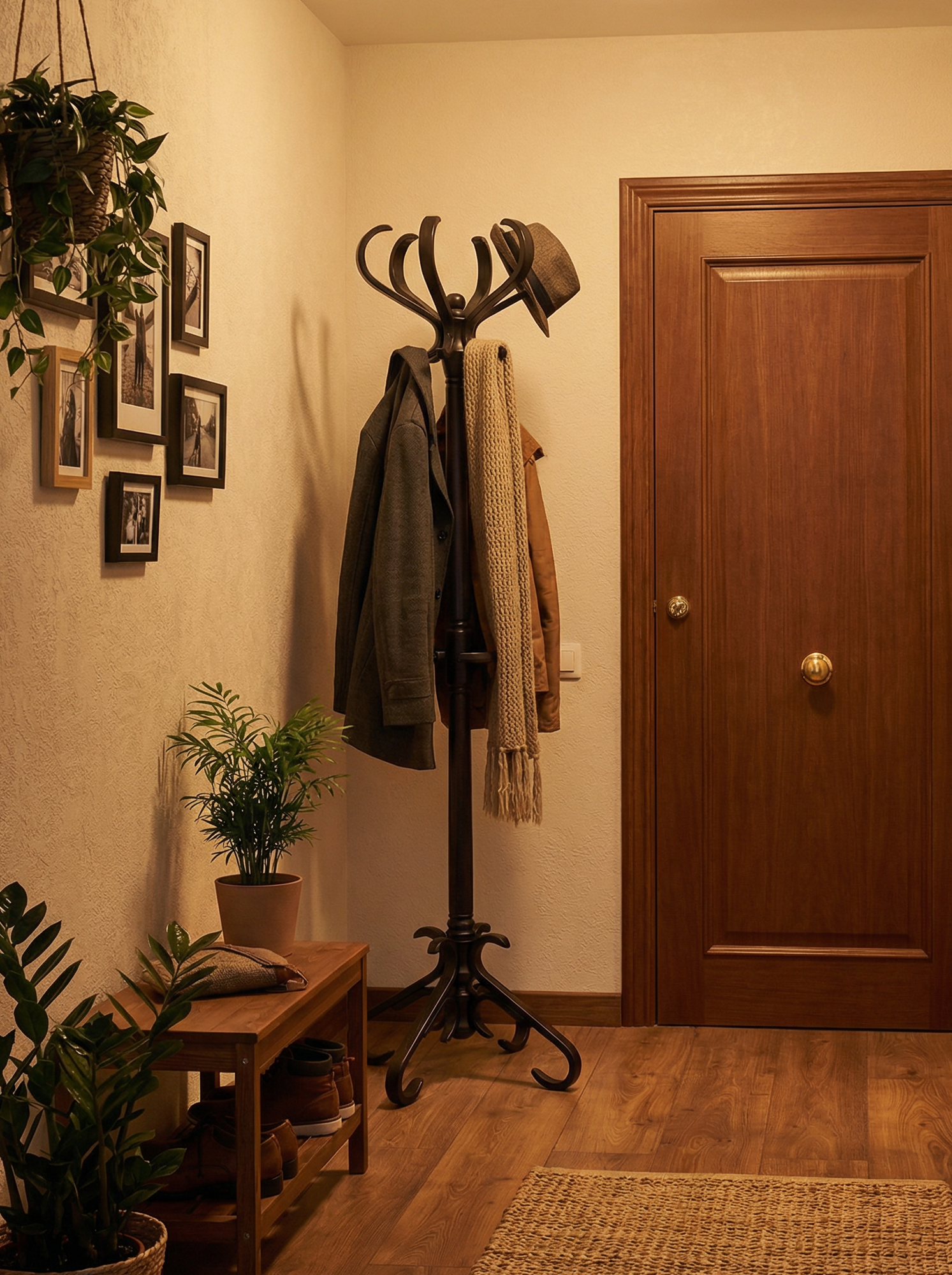 Вешалка напольная IFERS для верхней одежды деревянная В 10Н цвет венге — фото 1