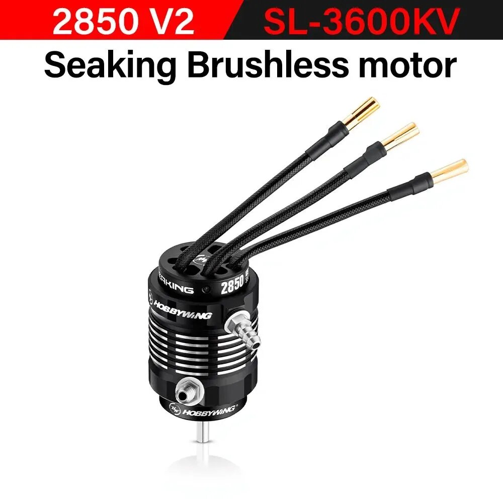 Бесщеточный мотор Hobbywing 2850 без датчика для RC лодки 3600KV