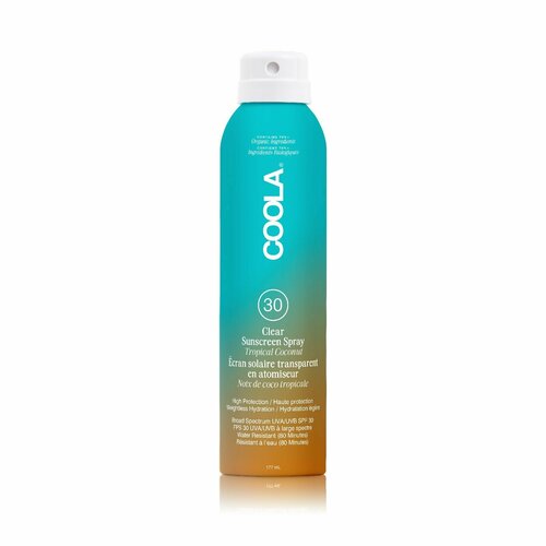 фото Солнцезащитный спрей для лица и тела тропический кокос spf30 coola classic sunscreen spray tropical coconut spf30 177 ml.