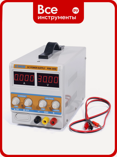 Изображение товара Лабораторный блок питания ELEMENT 305D 15305 (30V, 5A), с аналоговым управлением для защиты