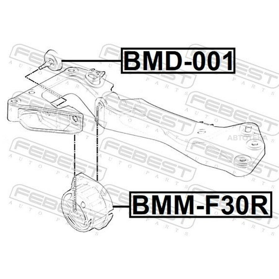 Отбойник BMW 3 F30 LCI 2014-2018 раздаточной коробки FEBEST BMD001