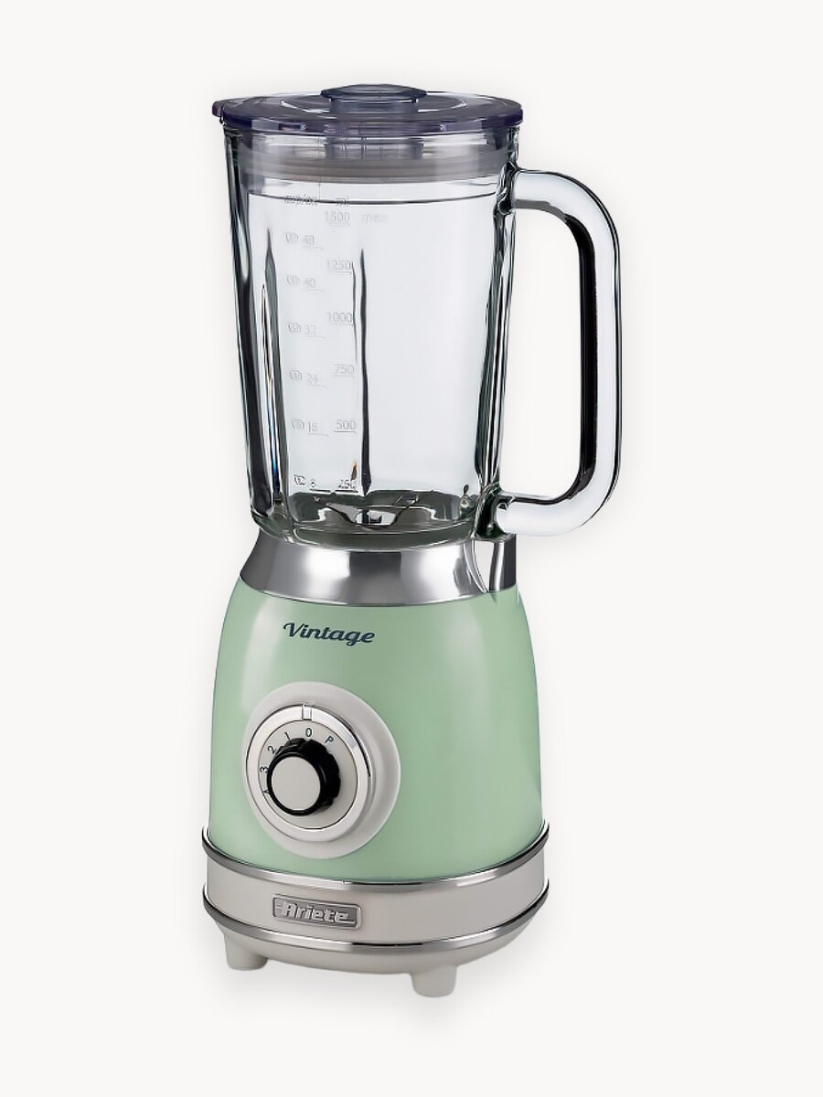 Блендер стационарный Ariete Vintage, зеленый, 1000 Вт, стеклянная чаша 1.5 л (00C058304AR0)