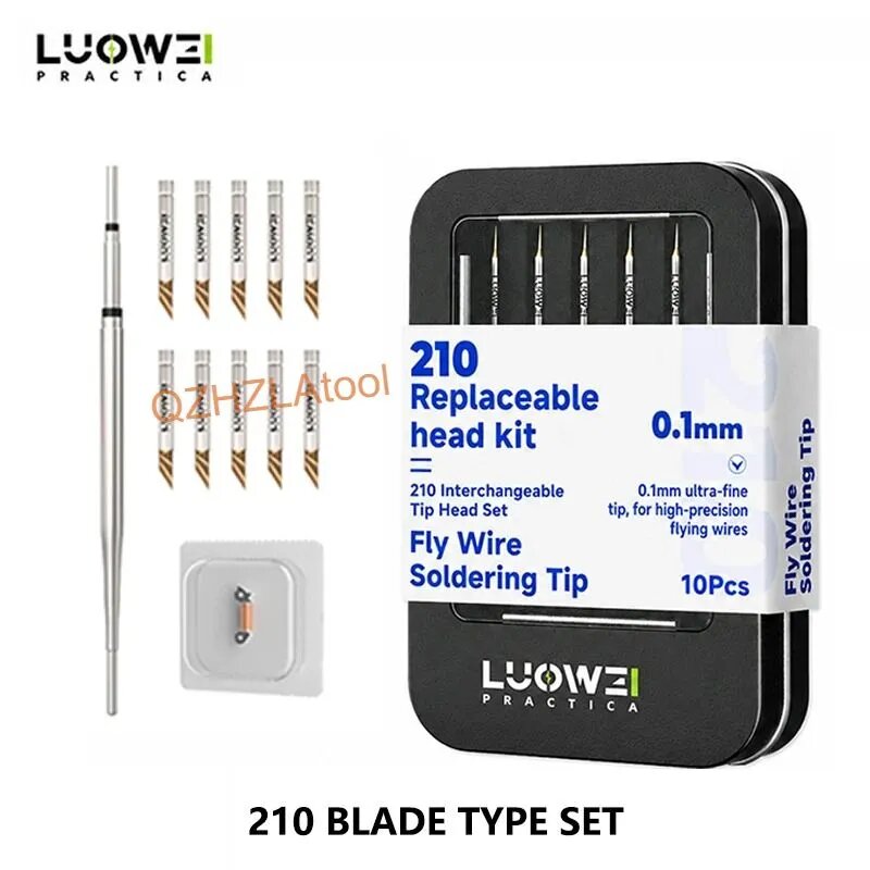 Сменные наконечники для паяльника LUOWEI LW-210, жало типа 210, набор из 10 штук