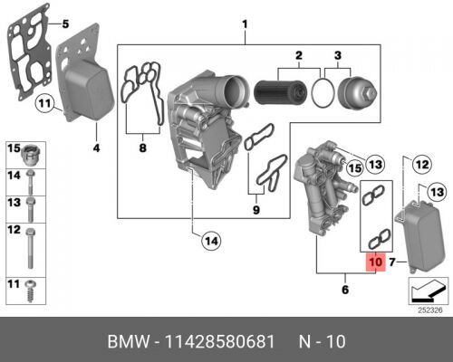 Комплект уплотнительных прокладок BMW 2.0/3.0D N47/N57 07-