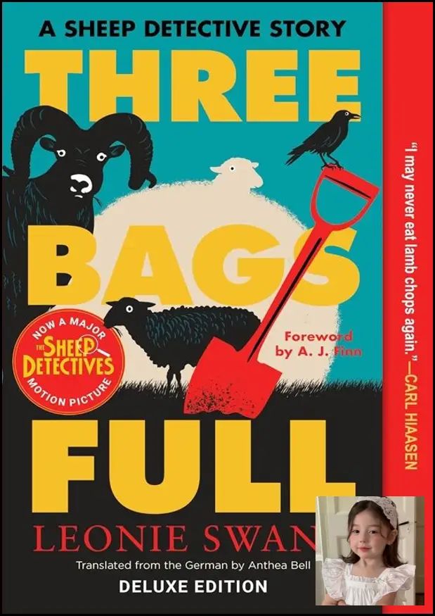 Книга Three Bags Full: A Sheep Detective Story Леон Сванн, мягкая обложка, английский язык, детектив для взрослых