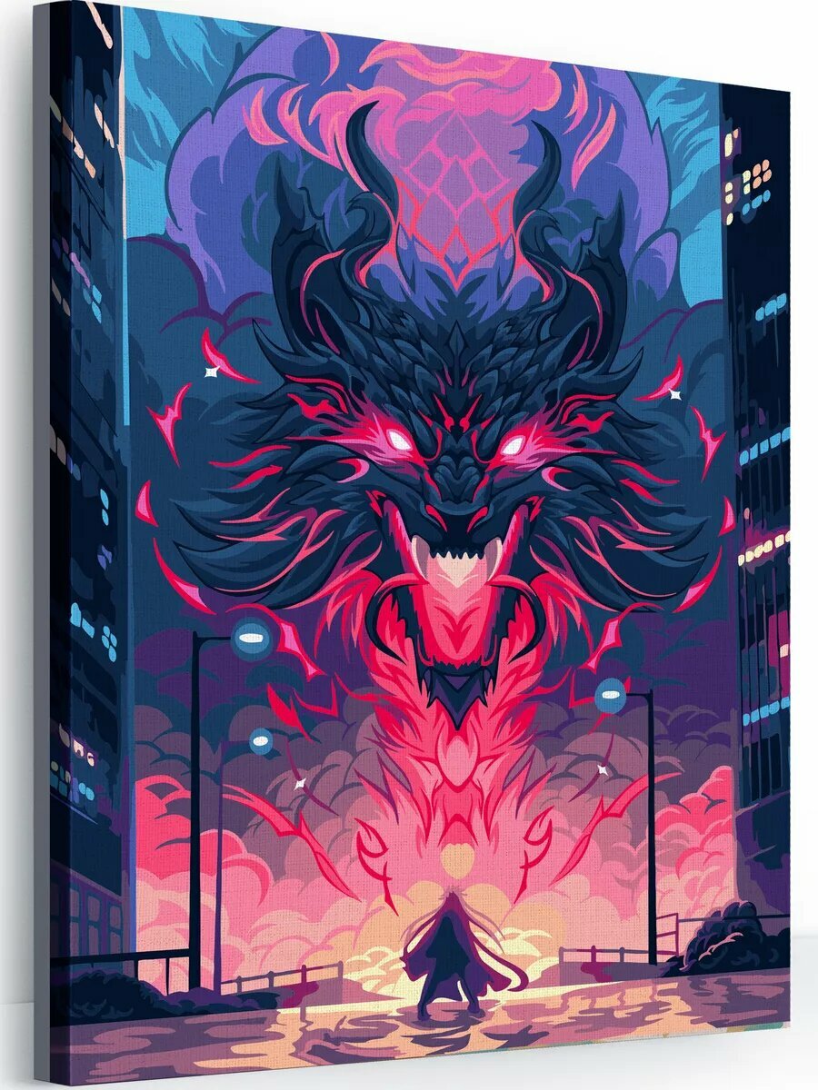 Картина по номерам на холсте с подрамником 40х50 см Противостояние