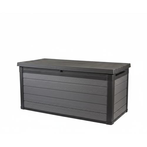 фото Сундук keter cortina box 757 l (17212405), пластик, серый, для сидения, ручки, для напольного хранения, 757л