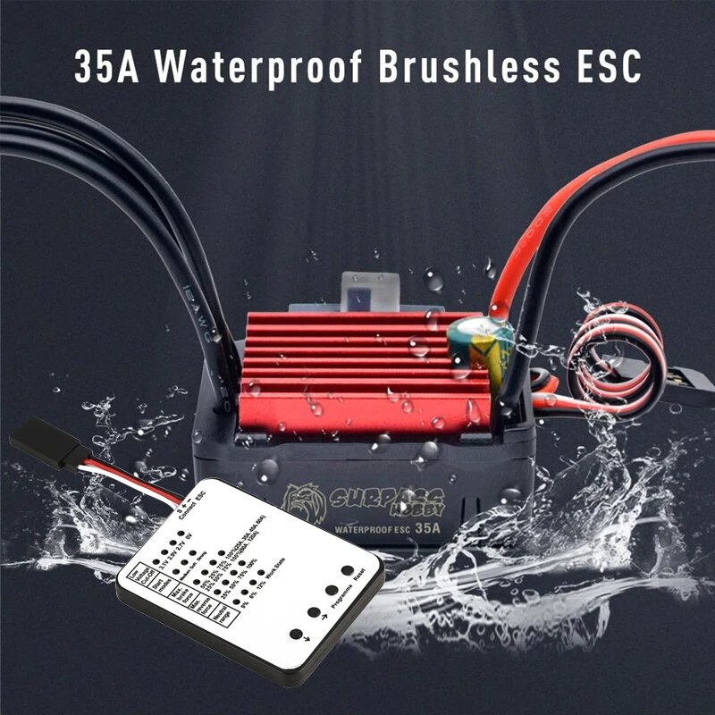 Surpass Hobby 35A ESC Waterproof Красный
