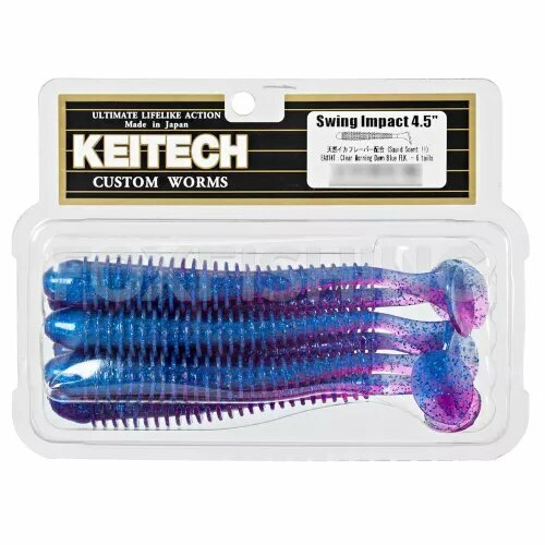 Силиконовая приманка Keitech Swing Impact 4.5 11,4см. вес: 9гр. 6шт. EA#14