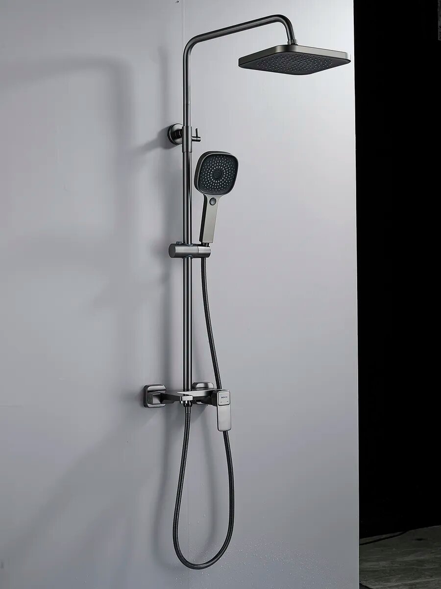 Душевая система с тропическим душем и смесителем Shevanik S9736T