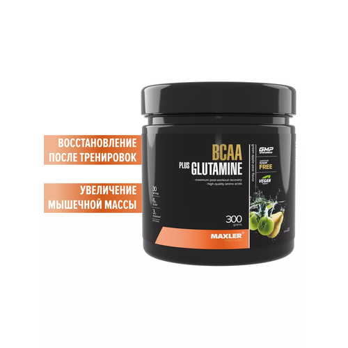BCAA Maxler BCAA+Glutamine, яблоко-груша, 300 гр.
