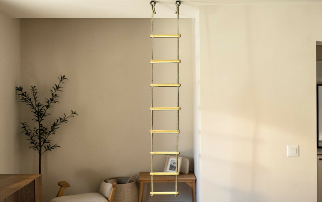 Веревочная лестница Kemfer, береза, нагрузка до 100кг, длина 260см