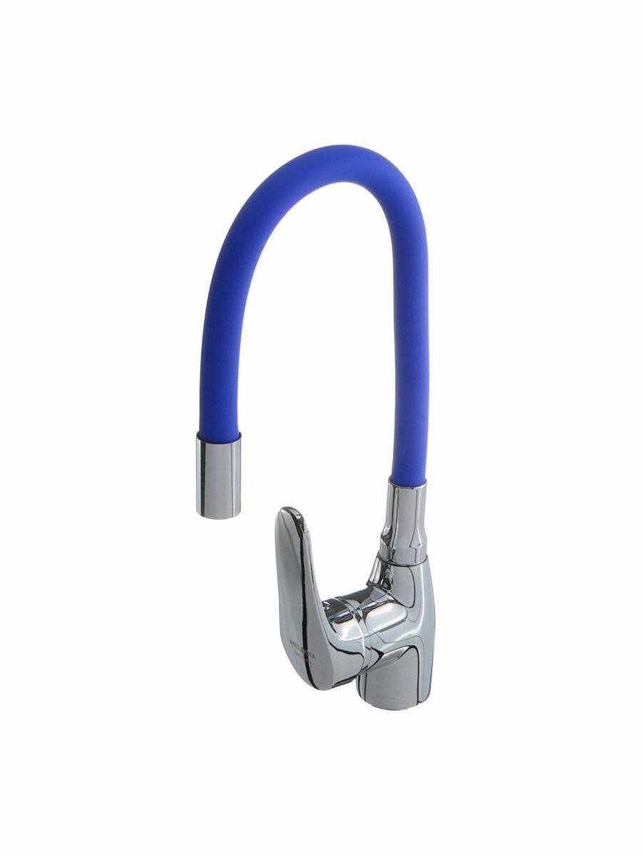 Melodia Della Vita Смеситель кухня MELODIA Ostessa картридж д.40мм гибкий излив синий MDV40615Blue без подводки
