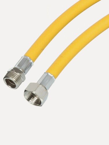 Изображение товара Гибкая подводка Tuboflex 3/4 дюйма, 0.8 м, гайка-штуцер, ПВХ шланг для газовой плиты, котла и колонки
