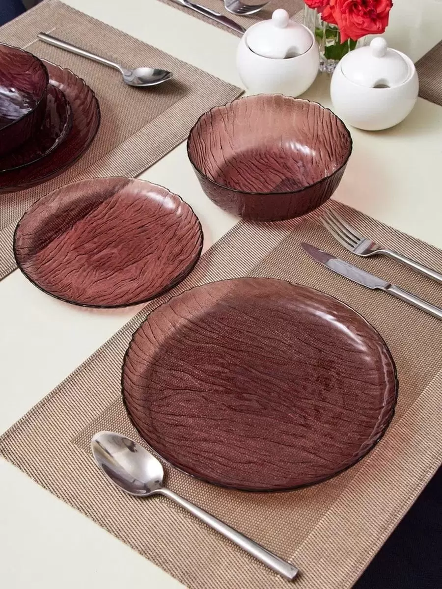 Тарелка десертная "вулкан лилак" Luminarc, d=19см, ударопрочное стекло