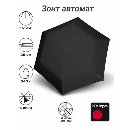 фото Мини-зонт knirps, черный