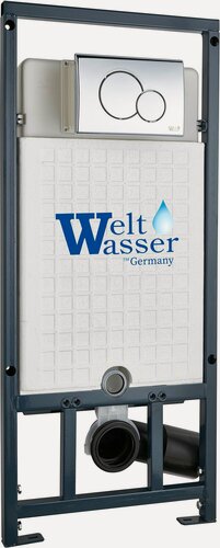 Изображение товара Инсталляция WeltWasser для унитаза Marberg 507 RD CR с клавишей смыва хром глянцевый