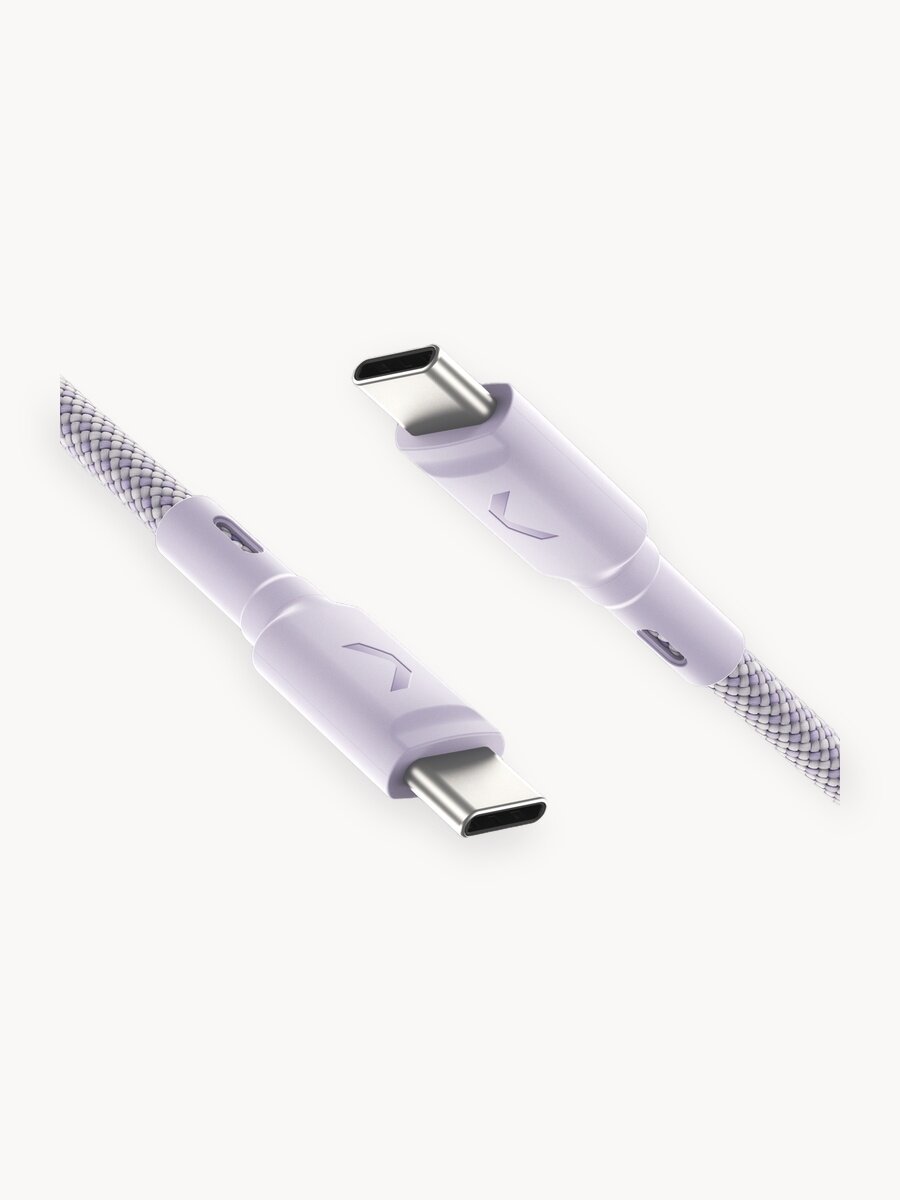 Кабель COMMO Range USB Type-C - USB Type-C, 1.2м, нейлон, Лавандовый
