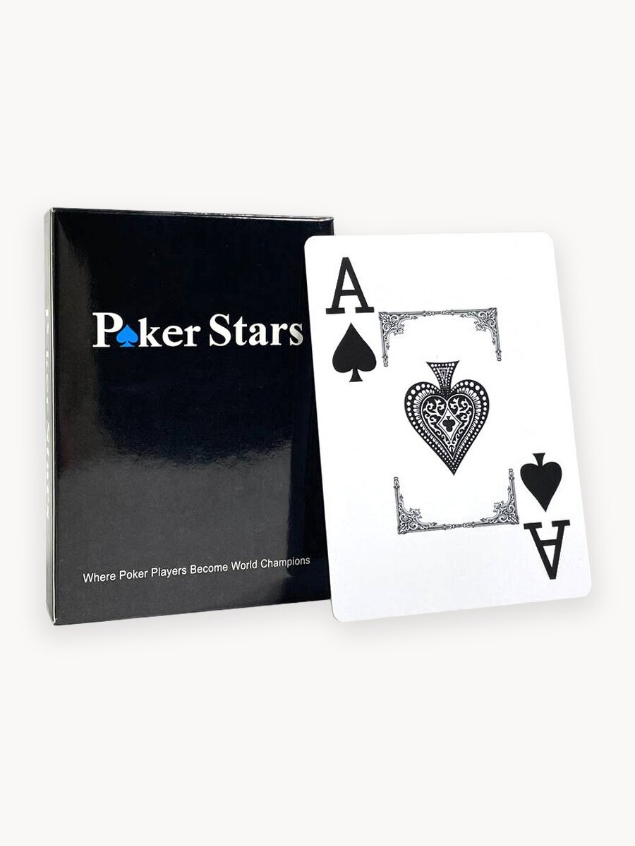 Игральные карты Poker Stars, 100% пластик, синие